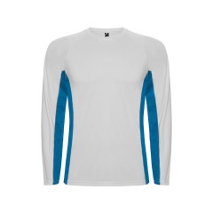 Футболка Shanghai  мужская с длинным рукавом, белый/королевский синий