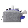 Косметичка из РПЕТ фетра с ручкой Felt, серый с синим Косметичка из РПЕТ фетра с ручкой Felt, серый с синим
