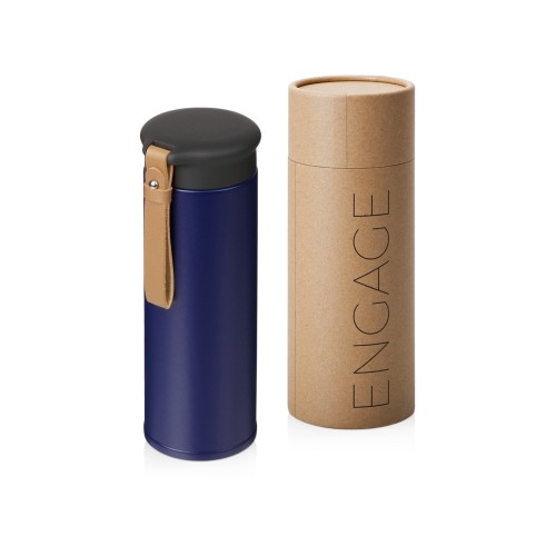 Вакуумный термос Engage, 450 мл, тубус, темно-синий