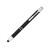 Шариковая кнопочная ручка-стилус Moneta из анодированного алюминия, черный Шариковая кнопочная ручка-стилус Moneta из анодированного алюминия, черный