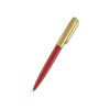 Ручка металлическая шариковая Napoli, красный/золотистый