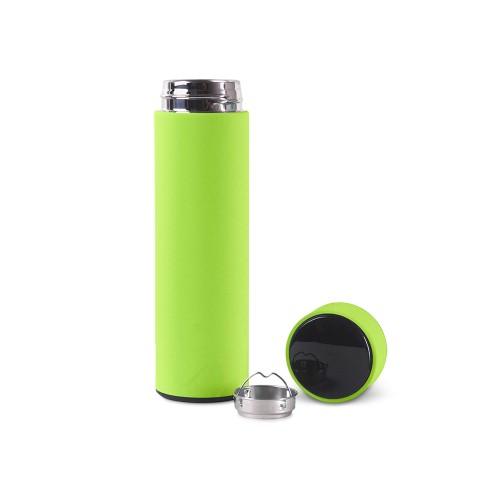 Термос FAMILY MARK LED, soft touch (Светло-зелёный)