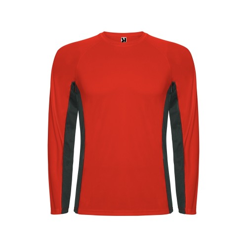 Футболка Shanghai  мужская с длинным рукавом, красный/графитовый