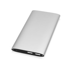 Портативное зарядное устройство Джет с 2-мя USB-портами, 8000 mAh, серебристый