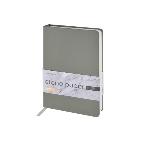 Ежедневник с каменной бумагой недатированный А5 Carrara, серый