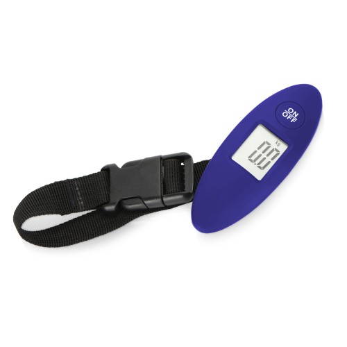 Багажные весы с покрытием soft touch Gravity, синий