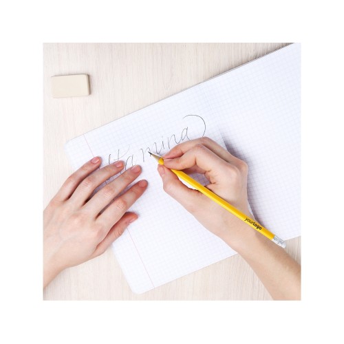 Карандаш деревянный COUVET с ластиком, желтый