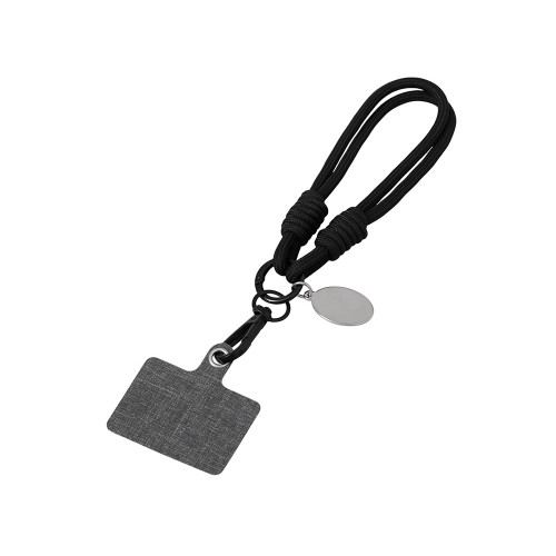 Брелок-браслет Bohemian c тканевым держателем для телефона, черный