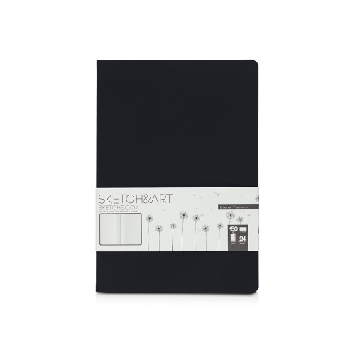 Скетчбук Sketch & Art в мягком переплете 147х210 мм, 24 л. белой бумаги 150 г/м2, черный