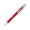 Кнопочная шариковая ручка Moneta из анодированного алюминия, синие чернила, красный