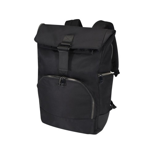 Рюкзак Rhine 15 GRS со сворачивающимся верхом на 18 л из материала, переработанного по стандарту GRS, сплошной черный