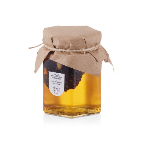 Мед с сосновой шишкой и кедровым орехом 250 гр.