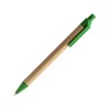 Ручка шариковая ALDER из переработанного картона, натуральный/папоротник