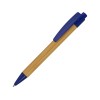 Ручка шариковая Borneo из бамбука, синий, черные чернила