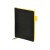 Ежедневник недатированный А5 Boston, черный (желтый обрез)