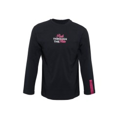 Лонгслив HD Fit мужской, черный, трафаретная печать и бренд тайп