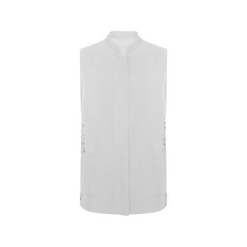 Жилет Aldany, белый/растительный принт