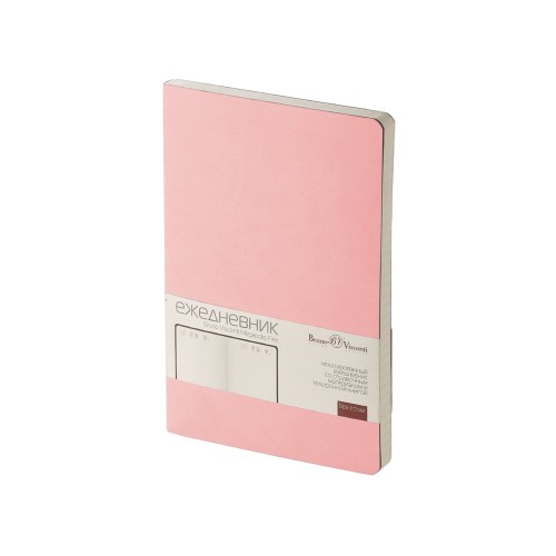 Ежедневник А5 недатированный Megapolis Velvet Flex, розовый powder