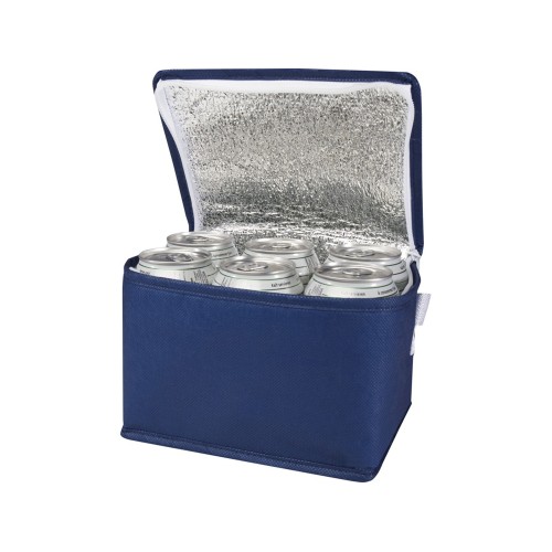 Spectrum нетканая сумка-холодильник, 4 л, на 6 банок, из переработанных материалов, ярко-синий