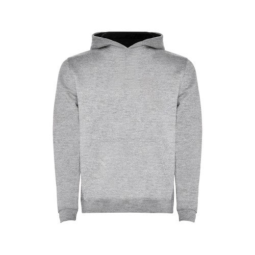 Толстовка с капюшоном Urban детская, серый меланж/черный