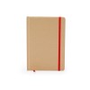 Блокнот А5 ESTELA с контрастной резинкой, бежевый/красный Блокнот А5 ESTELA с контрастной резинкой, бежевый/красный