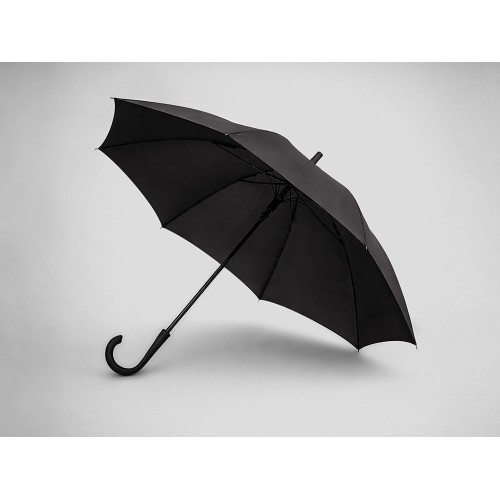 Зонт-трость Bergen, полуавтомат, черный
