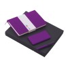 Подарочный набор c блокнотом С2, ручкой и повербанком 5000 mAh, фиолетовый Подарочный набор c блокнотом С2, ручкой и повербанком 5000 mAh, фиолетовый