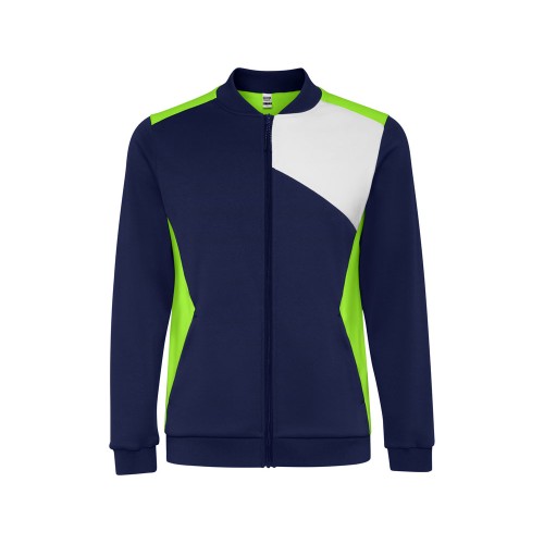 Спортивная куртка Leros унисекс, лаймовый/синий нэйви