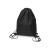 Рюкзак-мешок Reviver из нетканого переработанного материала RPET, черный Рюкзак-мешок Reviver из нетканого переработанного материала RPET, черный