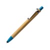 Ручка-стилус шариковая NAGOYA с бамбуковым корпусом, натуральный/голубой