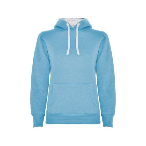 Толстовка с капюшоном Urban женская, небесно-голубой/белый