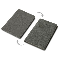 Двустороннее портфолио из рпет-фетра и искусственной кожи Felt, серый