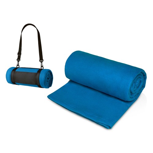 Плед Нежность с плечевым ремнем, синий