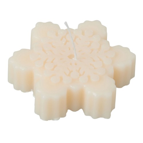 Свеча Снежинка, молочный