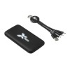 Набор из внешнего акуумулятора и универсального кабеля с подсветкой лого Reserve LED, 10000mAh, черный Набор из внешнего акуумулятора и универсального кабеля с подсветкой лого Reserve LED, 10000mAh, черный