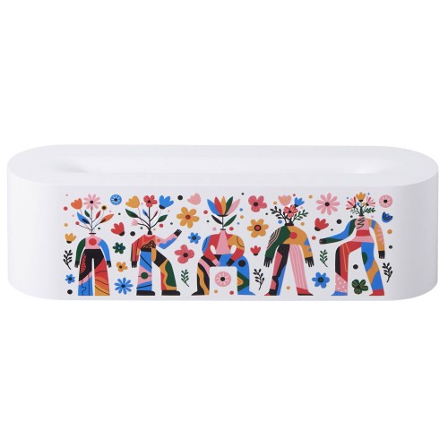 Увлажнитель с эффектом пламени Flame, белый с УФ-печатью DTF