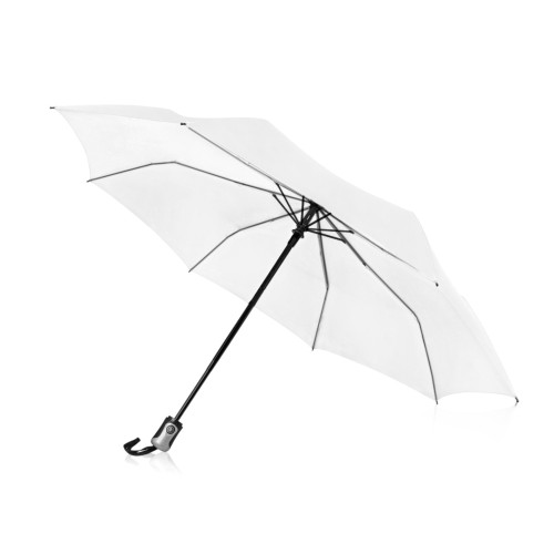 Зонт Alex трехсекционный автоматический 21,5, белый