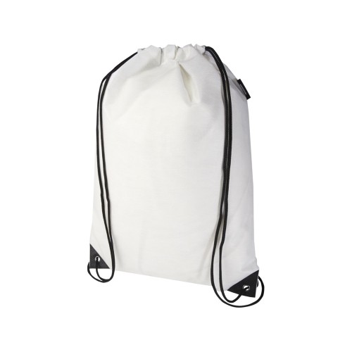 Рюкзак-мешок  на шнурке Evergreen из переработанного нетканого материала, белый