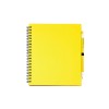 Блокнот LEYNAX с ручкой из переработанного картона, желтый