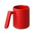 Кружка матовая с прямой ручкой Axio, 360 мл, красный Кружка матовая с прямой ручкой Axio, 360 мл, красный