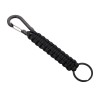 Брелок-веревочка Austere с карабином и кольцом, черный Брелок-веревочка Austere с карабином и кольцом, черный