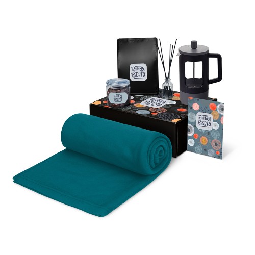 Подарочный набор Re:y. Vive с пледом, френч-прессом и кофе