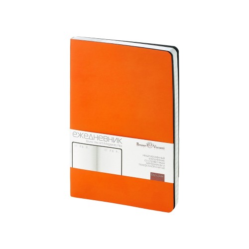 Ежедневник А5 недатированный Megapolis Velvet Flex, оранжевый