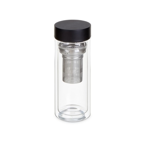 Стеклянная термобутылка Glassir, 500мл, черный