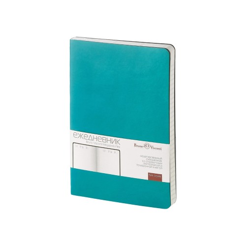 Ежедневник А5 недатированный Megapolis Velvet Flex, морская волна