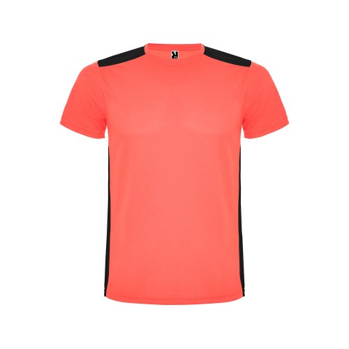 Спортивная футболка Detroit мужская, неоновый коралловый/черный