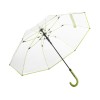 Зонт-трость 7112 Pure с прозрачным куполом, полуавтомат, прозрачный/лайм