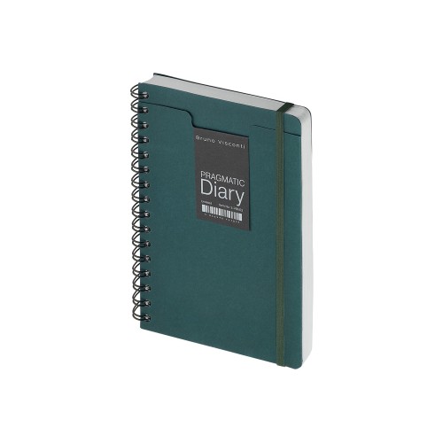 Ежедневник недатированный на гребне А5 Pragmatic, темно-зеленый
