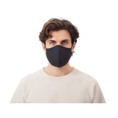 Маска для лица многоразовая из хлопка, анатомической формы, черный