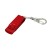 Флешка промо поворотный механизм USB 2.0, с однотонным металлическим клипом,, красный